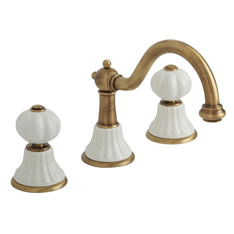 Смеситель для раковины Migliore Olivia 18999 цвет Белый Бронза